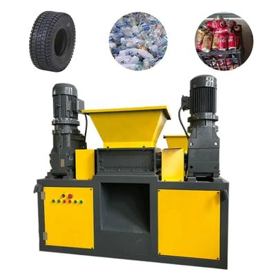 Machine de concassage de copeaux de métal à double arbre pour le recyclage des déchets plastiques