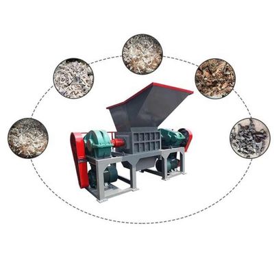 Déchets industriels machine de déchiquetage de plastique double arbre pour palettes de bois