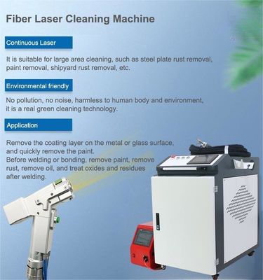 Machine de nettoyage au laser métallique avec une puissance de sortie de 1500 W et un diamètre de tache collimée de 4-6 mm