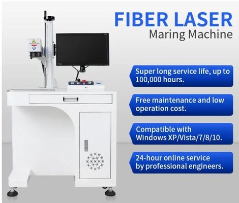 Machine de marquage au laser de bureau 30w Clavier de coupe de verre JPT pour bijoux métal inoxydable